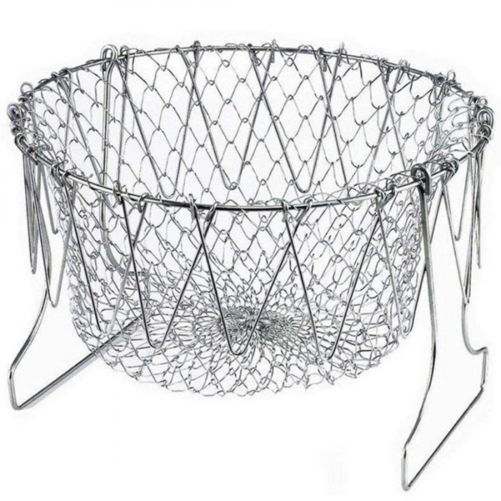 Generic Foldable Strainer Chef Basket (Color: Assorted)